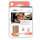 Plaster tkaninowy z opatrunkiem vitahealth FABRIplast + nożyczki